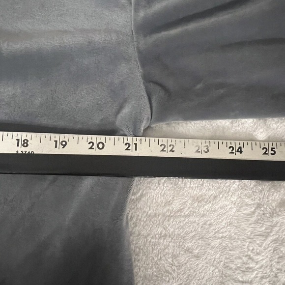 Isabel Maternity Shirt Womens Large Grey Velour Long Sleeve V-Neck Side Ruch - Picture 7 of 9